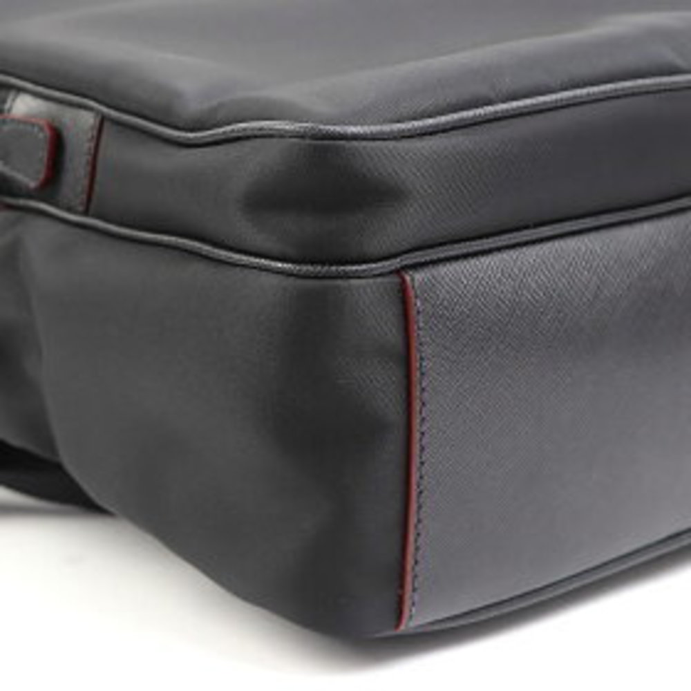 Prada Triangle Square Backpack Testo Nylon Saffia… - image 7